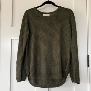 PINQUE
Axelia Textured Olive Green Women's Crew Neck Pullover